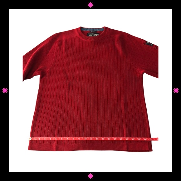 MEN'S RED SWEATER BY ABERCROMBIE & FITCH LARGE - Picture 8 of 9